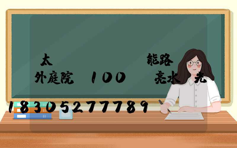 太陽(yáng)能路燈戶外庭院燈100 w亮水投光燈